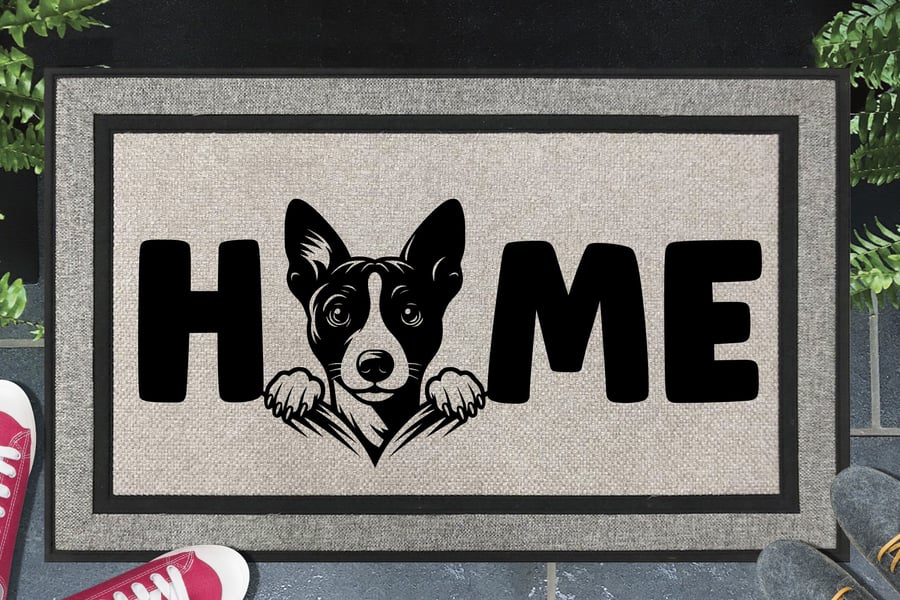 Basenji Home Door Mat No.2 - All Weather Doormat - 45x70cm 