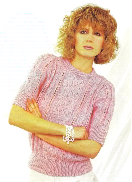 VINTAGE KNITTING PATTERN Ladies 40s Style Sweater 