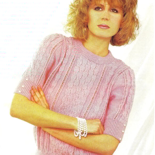 VINTAGE KNITTING PATTERN Ladies 40s Style Sweater 