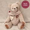 Luxury teddy bear, hand embroidered one of a kind artist bear, collectable 