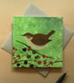 Greetings card - wren - birds