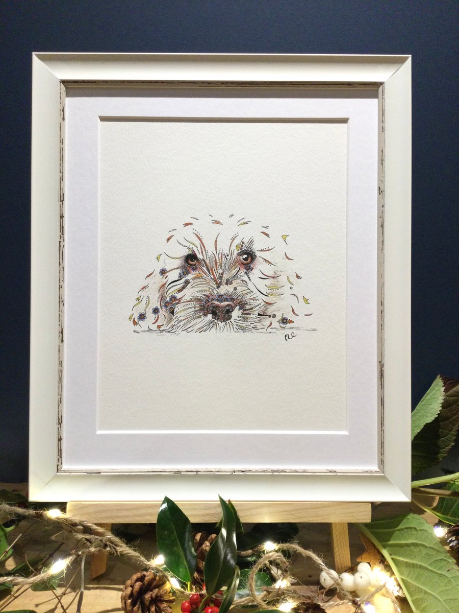 Framed Cockapoo Art Print 