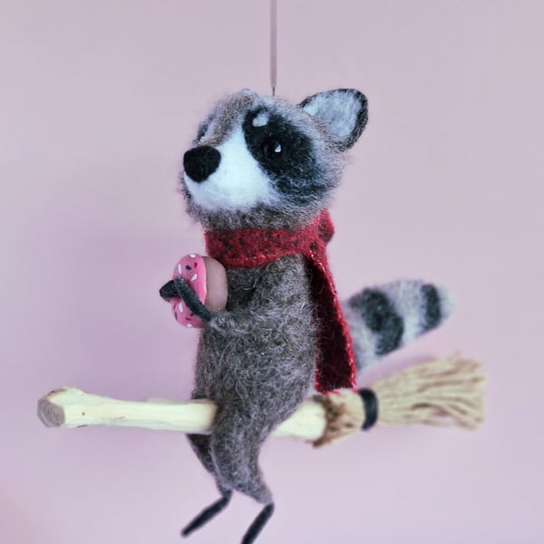 Donut Raccoon Broom