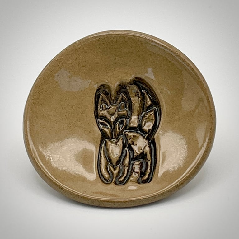 NEW! Stoneware ring dish with fox design