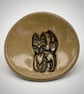 Stoneware ring dish with fox design - Image 1