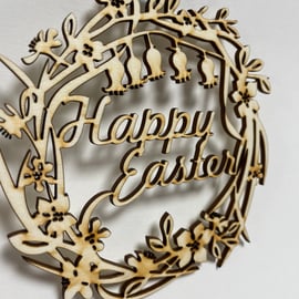 'Happy Easter' wreath (medium)