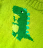 Knitted Jumper with a T Rex Motif for Babies and Children to 7, Birthday Gift - Image 6