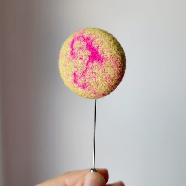 Needle Felt Merino Marble Effect Pin