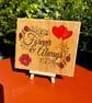 Forever and always wooden sign