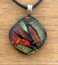Multi Coloured Fused Glass Pendant
