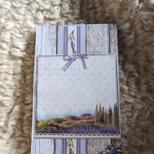 Small hard backed lilac notebook 