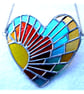 Sun Heart Suncatcher Stained Glass Sunset Sea Handmade  - Image 6