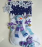 Bucilla Frosty Night FINISHED Christmas Stocking - Can be Personalised
