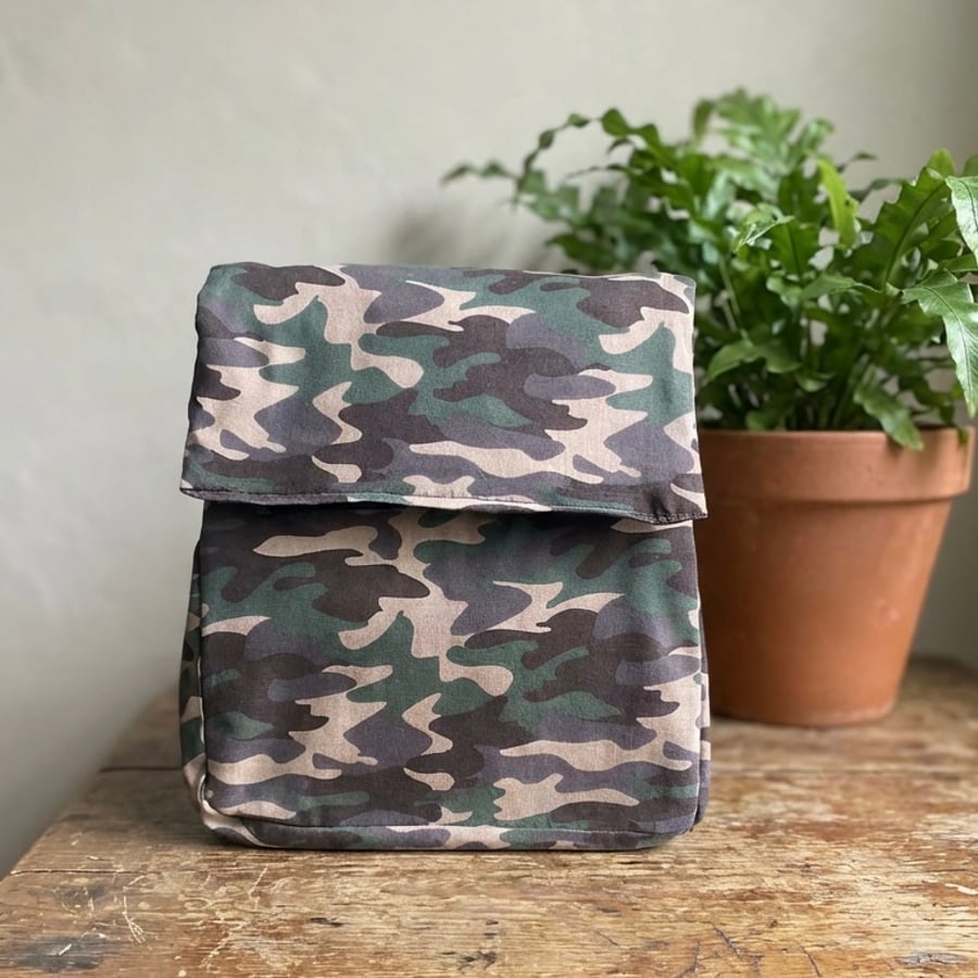 Army Camouflage Handmade Insulated Lunch bag 