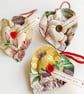 Handmade Vintage Heart Christmas tree decorations  - Image 2