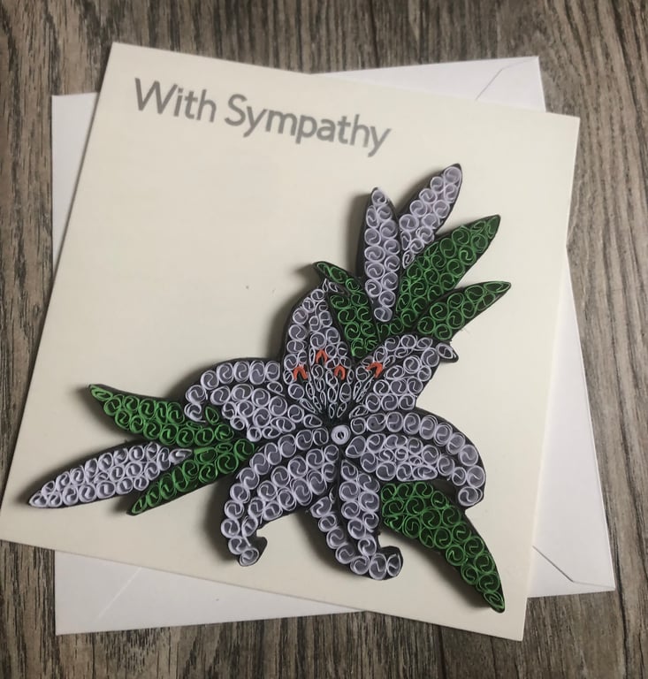 Stunning handmade quilled Sympathy Card