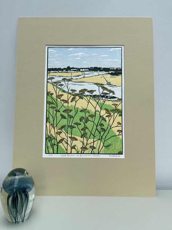  Burnham Overy Staithe - Original Limited Edition Lino-Print