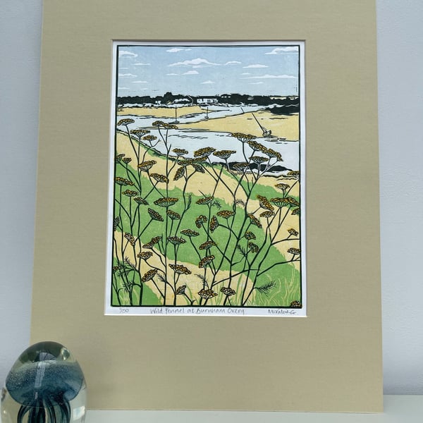  Burnham Overy Staithe - Original Limited Edition Lino-Print