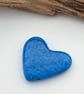 Blue Fused Glass Heart