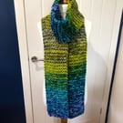 Scarf Chunky acrylic knitted 106" super long unisex handknitted