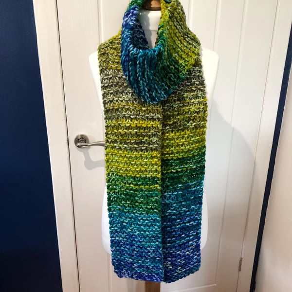 Scarf Chunky acrylic knitted 106" super long unisex handknitted