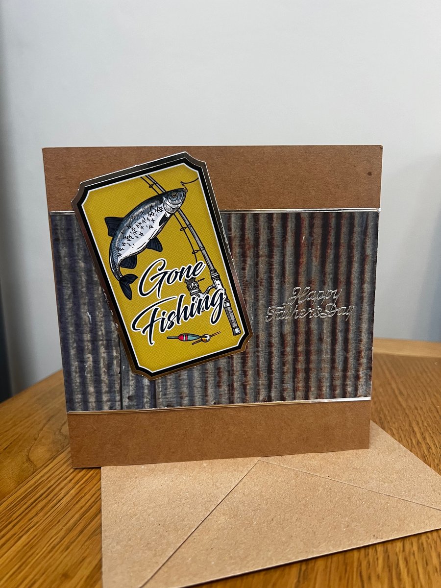 Handmade Fishing Father’s Day card