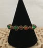 Wirework Amber and Green Bangle - 7 ins - Image 4