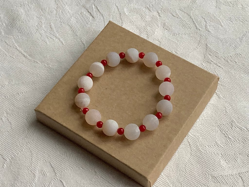 Druzy & Quartzite stretchy bracelet 