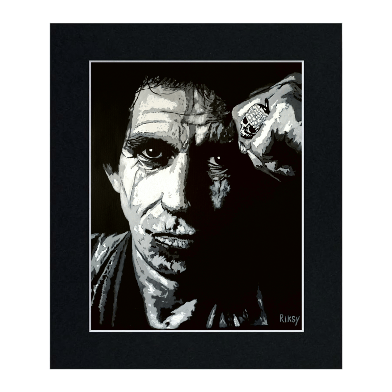 KEITH RICHARDS - Art Print with Mount