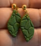 Organic Leaf Shape Drop Earrings - Image 2