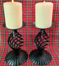Pair of Jacobite basket style candlesticks