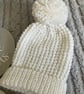 Hand Knitted Baby Hat & Mittens (0-6 months) - Image 3