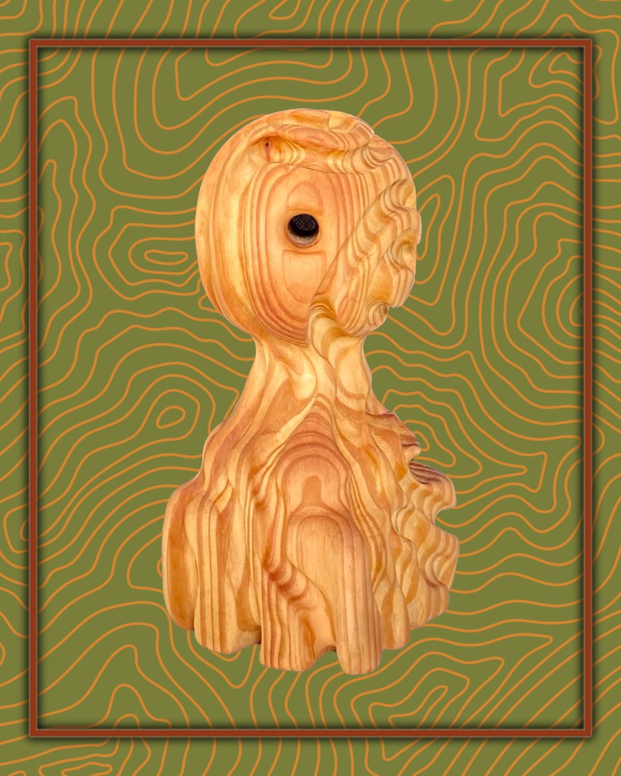 "Oracle" - abstract wooden sculpture 