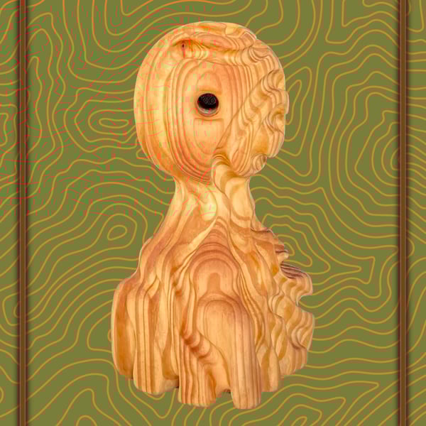 "Oracle" - abstract wooden sculpture 
