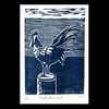 Rooster Faces West