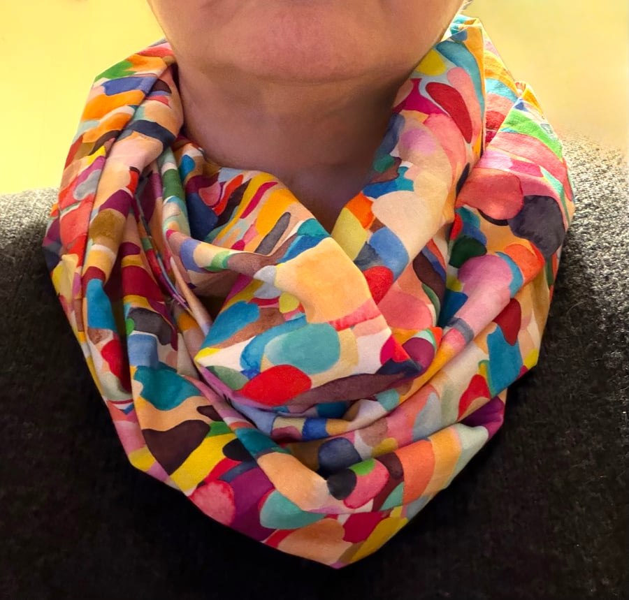 Multi-coloured Infinity Twist Scarf