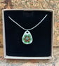 Handmade Unique Ceramic Pendant, Sterling silver Eco Gifts, Gift Boxed Christmas