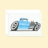 Custom Car Greeting Card - American Classic Car Illustration - Blank Inside