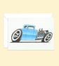 Custom Car Greeting Card: American Classic Car Illustration (406)