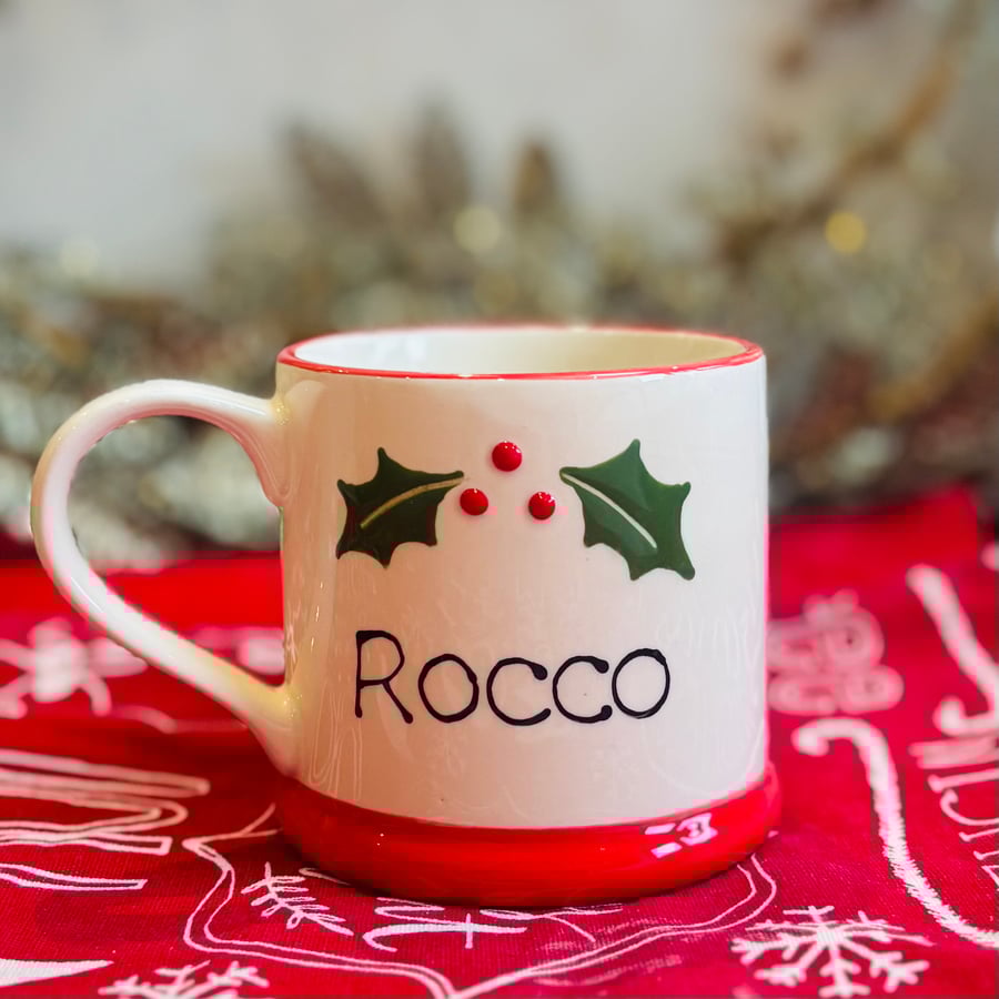Personalised Classic Christmas Hot Chocolate Mug