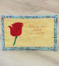 Beauty and the Beast Rose detail Fabric Mug Rug - Image 1