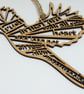 'Laser Tweet' - Proverbs 3:5 (wood, 18cm) - Image 1