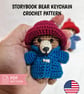 Storybook Bear Crochet Pattern PDF - Mini Bear Keychain & Bag Charm