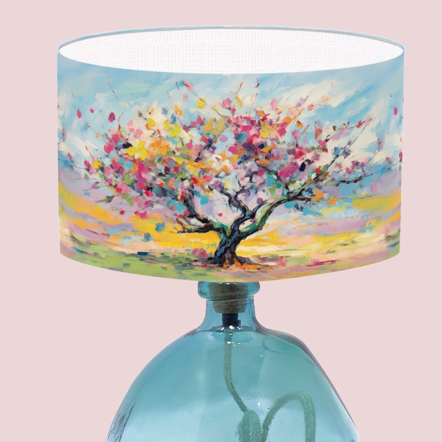 Pastel Tree Modern Art Lampshade - Modern Interior Lampshade 
