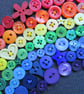 Rainbow Button Wall Art, Rainbow Picture, Button Art - Image 2