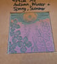 An original handprinted linoprint of a floral summer scene. 'Summer'. - Image 7