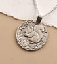Squirrel Engraved Sterling Silver Coin Necklace - Image 10