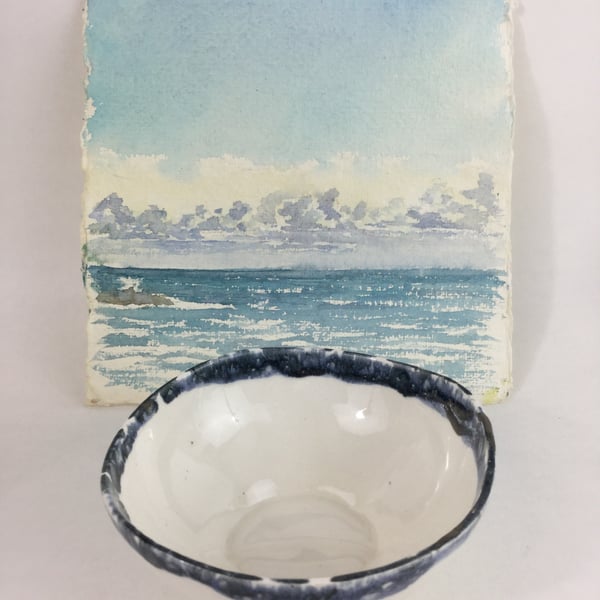 Sea inspired undulating bowl