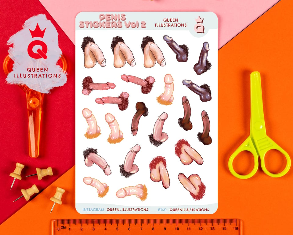 PENIS STICKERS SHEET vol 2