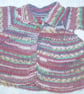 hand knitted multi coloured coat for  38 cm rag doll - Image 1